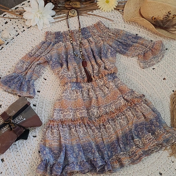 BO HO VICI MULTI M DRESS OFF SHOLDERS NEW - Picture 14 of 16